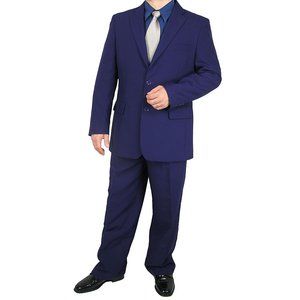 2pc. Men's Regular Fit Single Breasted Suit-Purple
